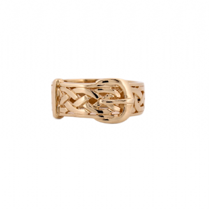 Pre-Owned 9ct Yellow Gold Celtic Buckle Ring