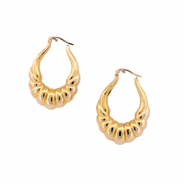 Pre-Owned 9ct Yellow Gold Creole Earrings