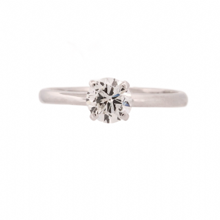 Pre-Owned 18ct White Gold Diamond Solitaire Ring 0.61ct 1601019