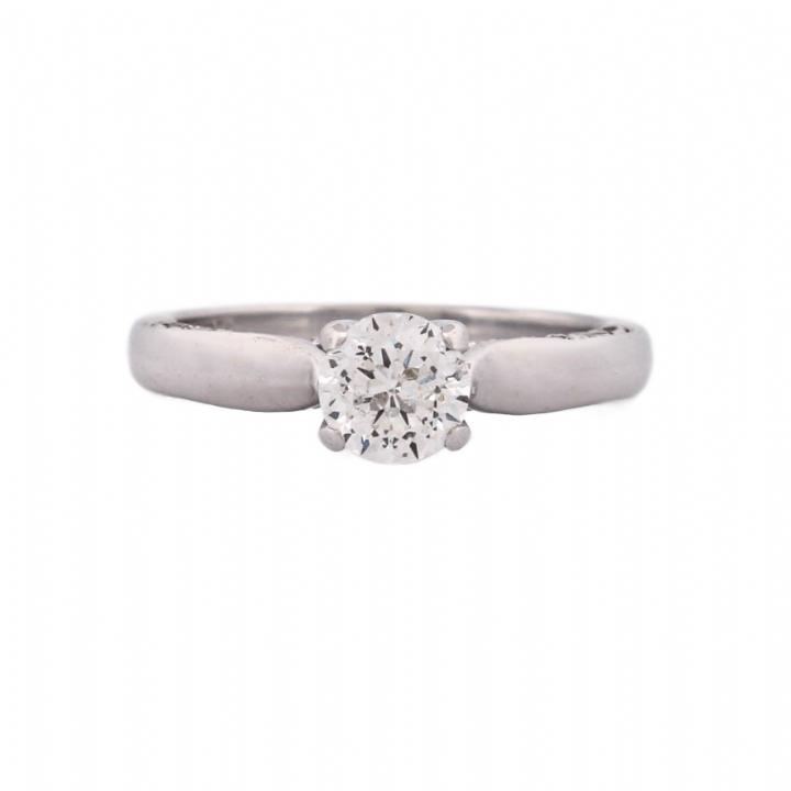 Pre-Owned 18ct White Gold Diamond Solitaire Ring Total 0.93ct 1601012