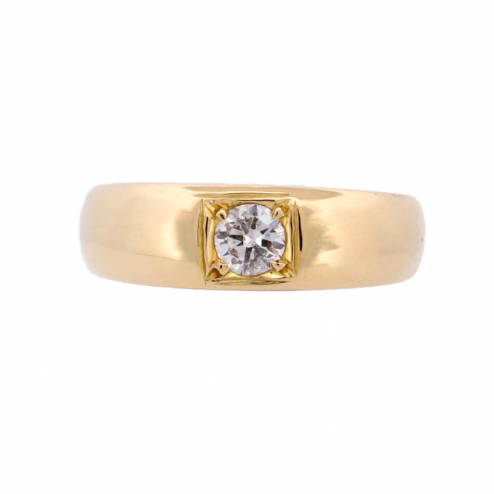 Pre-Owned 18ct Yellow Gold Diamond Solitaire Band 0.36ct