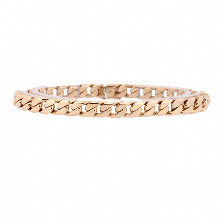 Pre-Owned 9ct Yellow Gold Close Curb Bracelet 1505862