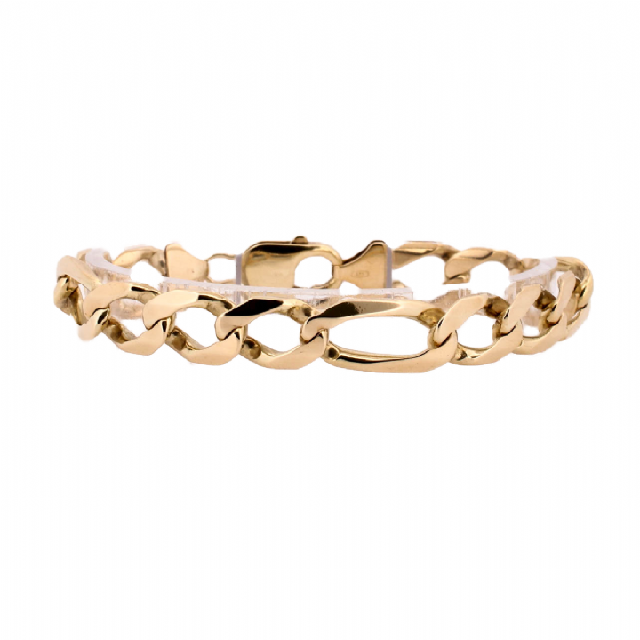 Pre-Owned 9ct Yellow Gold Figaro Bracelet 1505863