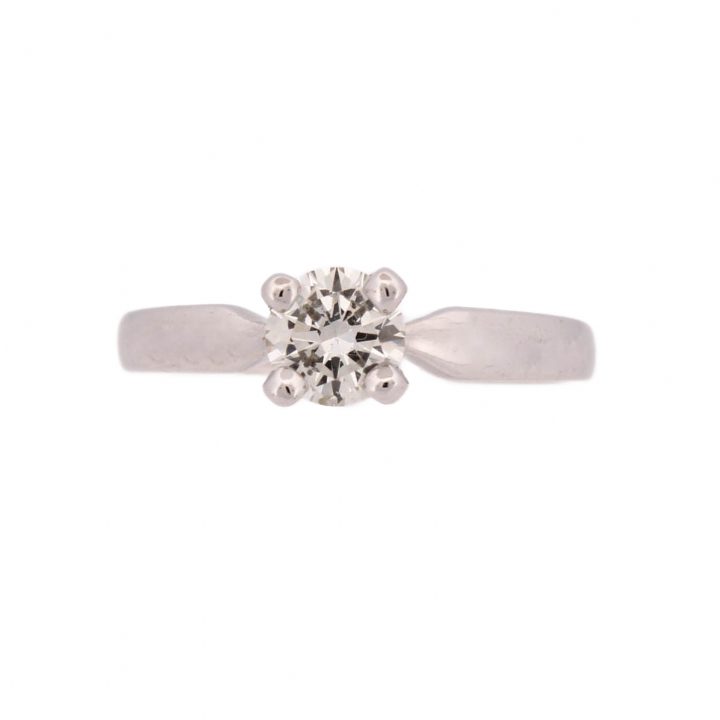 Pre-Owned 18ct White Gold Diamond Solitaire Ring 0.50ct 1601985