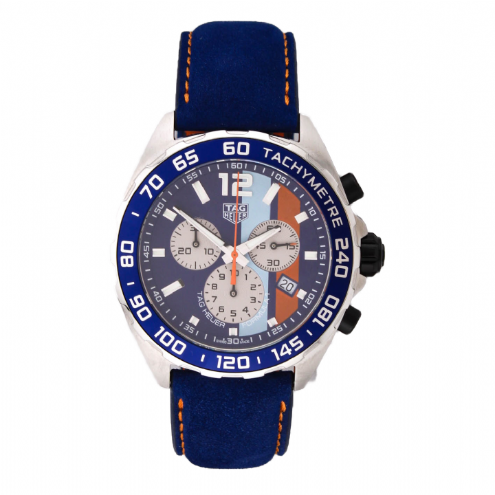 Pre-Owned 43mm Tag Heuer Gulf F1 Watch & Original Papers