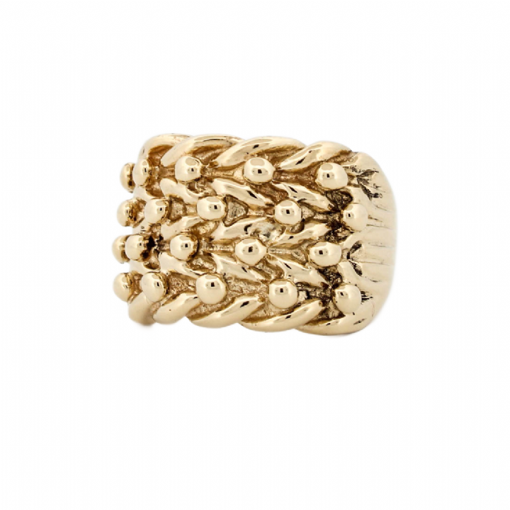 Pre-Owned 9ct Yellow Gold 4 Row Keeper Ring 1508731