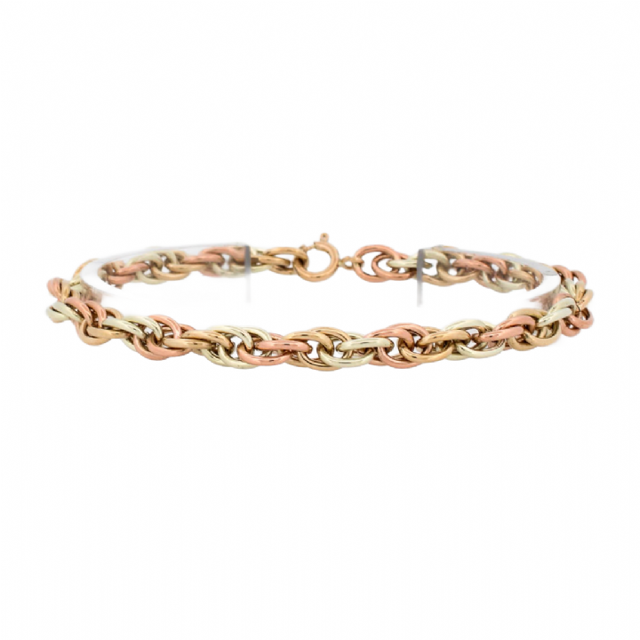 Pre-Owned 2 Colour Prince Of Wales Link Bracelet 1503095