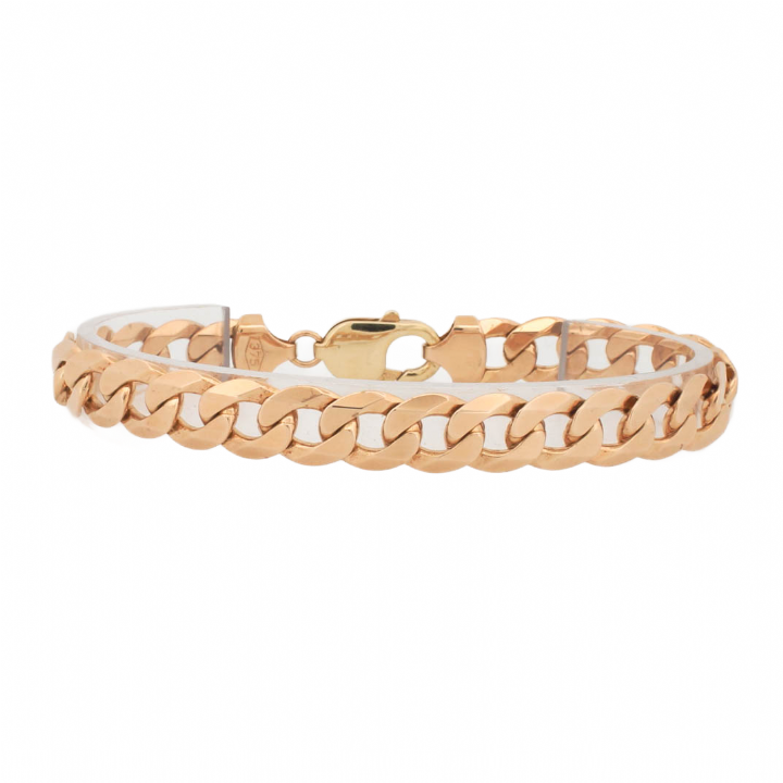 Pre-owned 9ct Yellow Gold Curb Bracelet 1505864