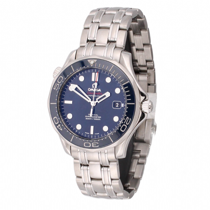 Pre-owned 41mm Omega Seamaster Watch, Original Papers 1703696