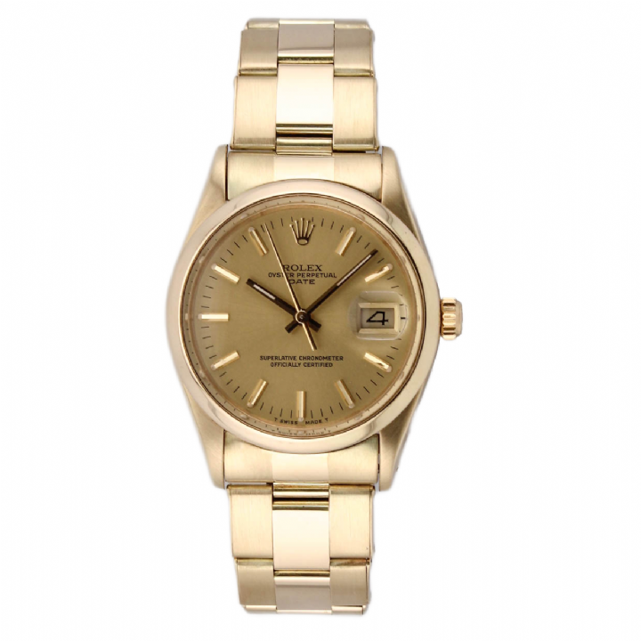 Pre-Owned 34mm 14ct Gold Rolex Oyster Date Watch 15007