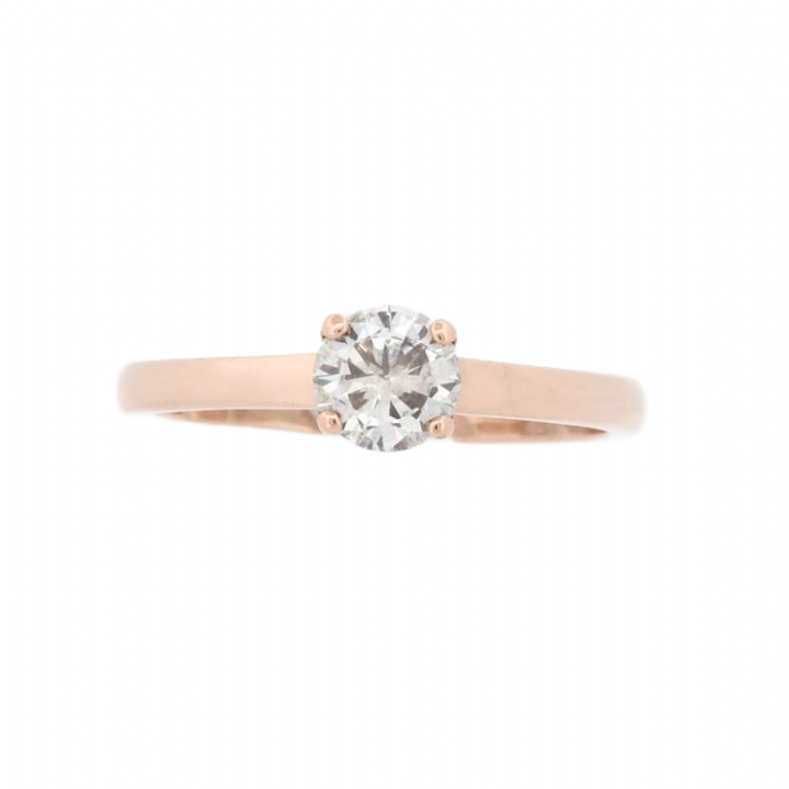 Pre-Owned 18ct Rose Gold Diamond Solitaire Ring 0.50ct