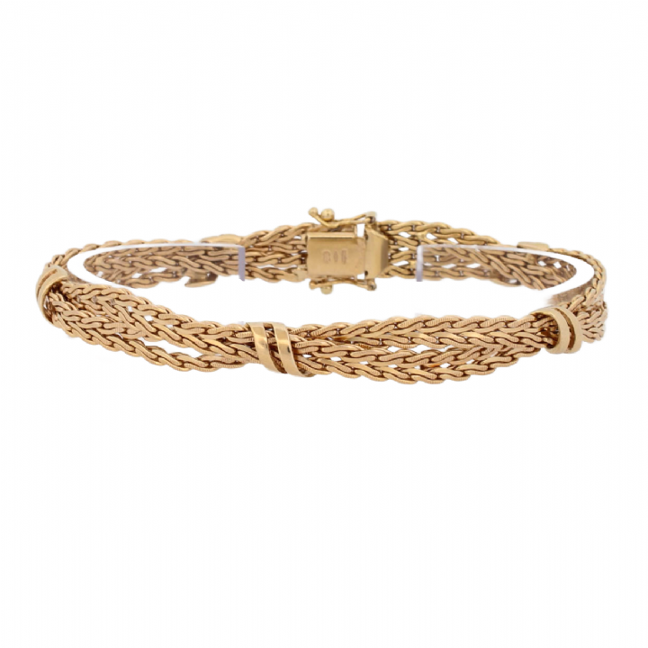 Pre-Owned 9ct Yellow Gold Fancy Plaited Bracelet