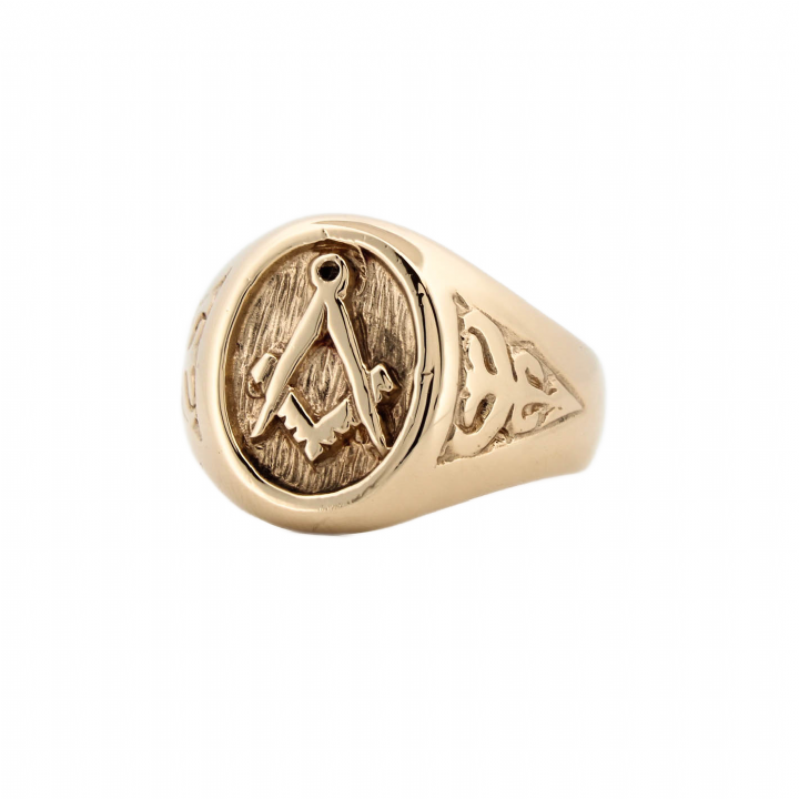 Pre-Owned 9ct Yellow Gold Masonic Ring 1508743