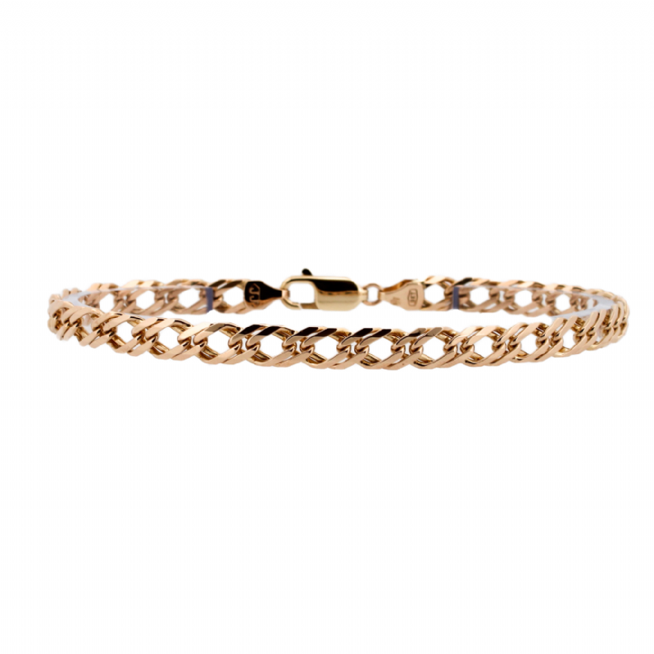 Pre-Owned 9ct Yellow Gold Double Curb Bracelet