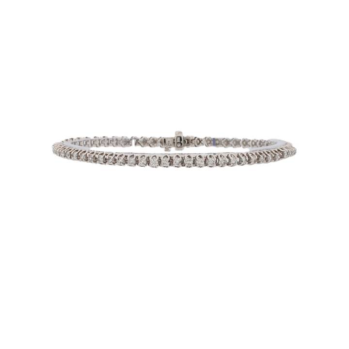 Pre-Owned 14ct White Gold Diamond Bracelet Total 3.00ct 1607015