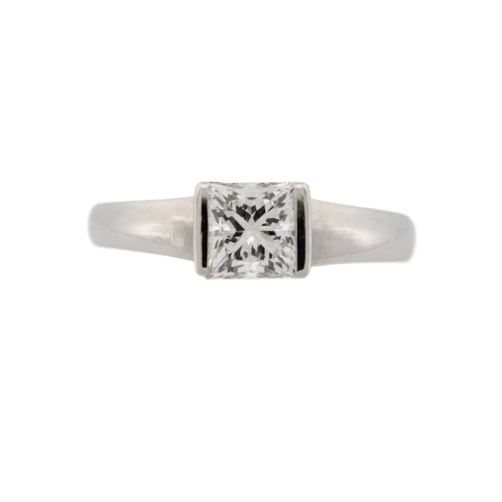 Pre-Owned Platinum Princess Cut Diamond Solitaire Ring 0.80ct 1601992