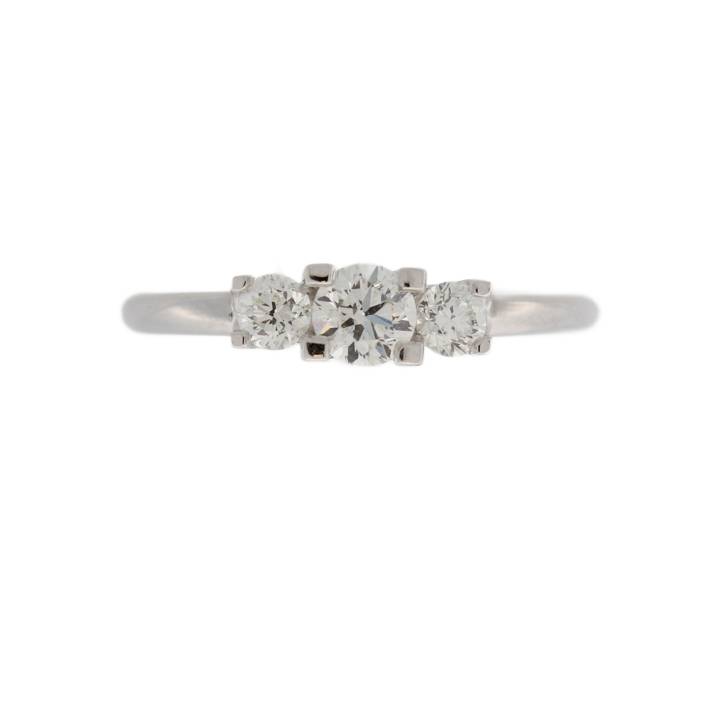 Pre-Owned 18ct White gold Diamond 3 Stone Ring Total 0.50ct 1604192