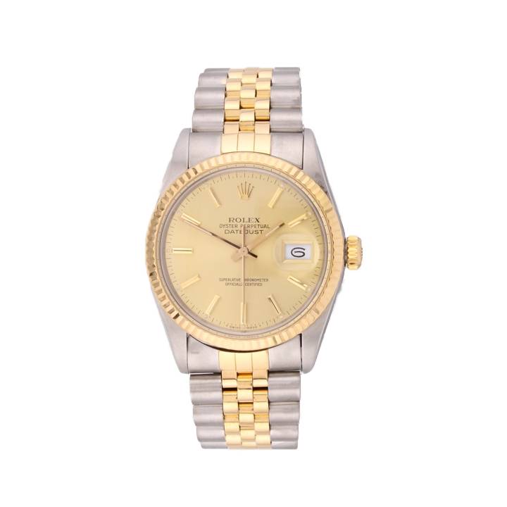 Pre-Owned 36mm Rolex DateJust Watch, Champagne Dial 16013 1701948