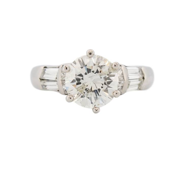 Pre-Owned 14ct White Gold Diamond Solitaire Ring Total 2.75ct 1601013