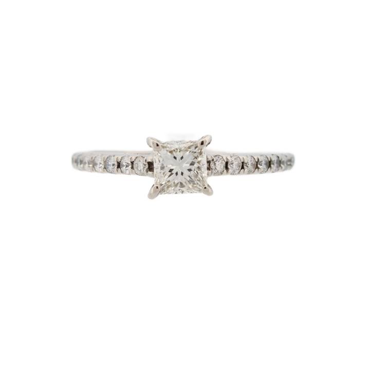 Pre-Owned 18ct White Gold Diamond Solitaire Ring Total 0.82ct 1601044