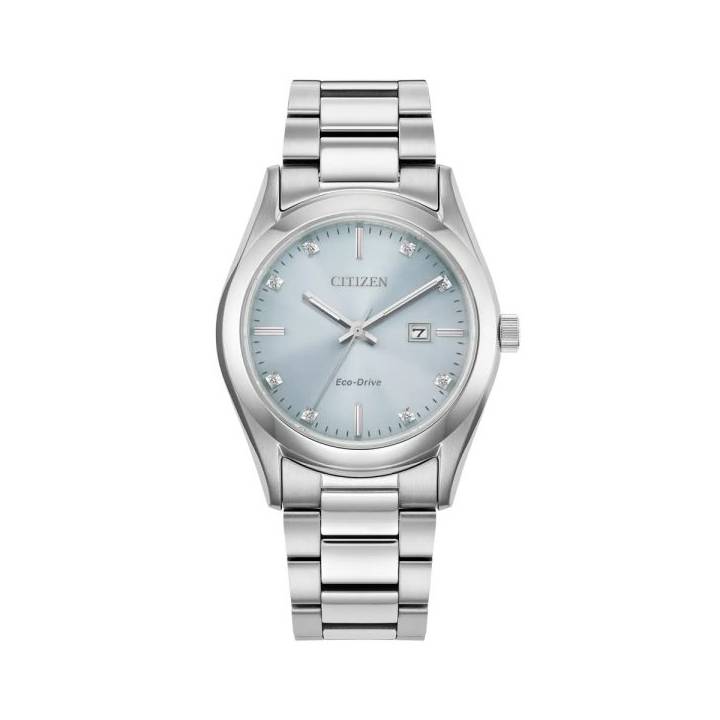Citizen Ladies Eco-Drive Diamond Watch, Blue Dial Was £299